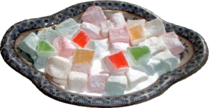 Greek delight masticha (loukoums)