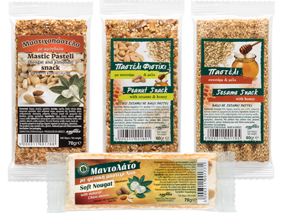 Nougat & sesame snacks